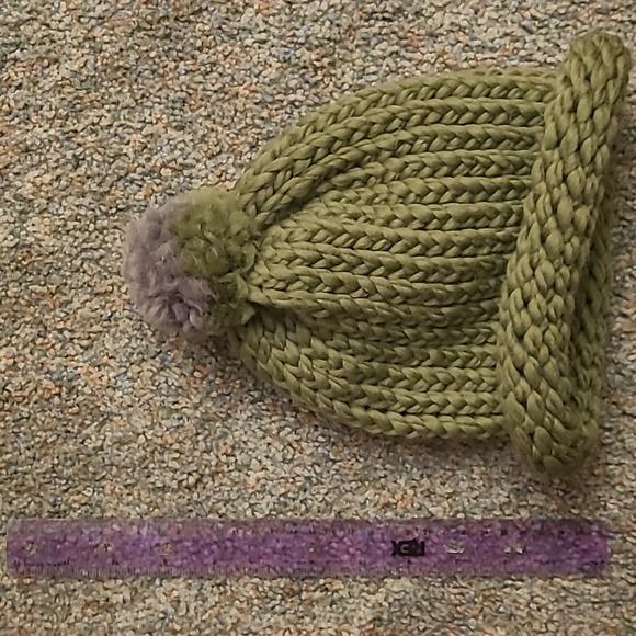 Handmade Olive Green Beanie - Picture 2 of 3